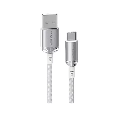 TECH - Vyvylabs Crystal S Fast Charge Data Cable USB-A - Type-C 3A 1M White