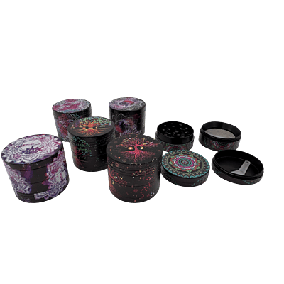 GRINDER - 40mm 4pt Mandela ZIG0631 12pk